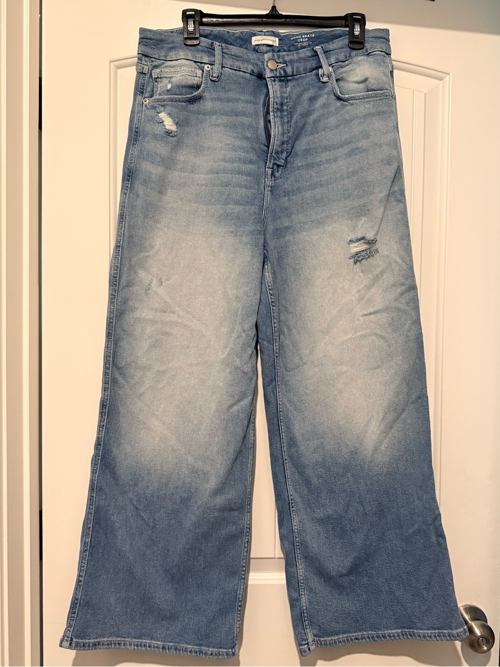 Good American Skater Crop Wide Leg Jeans